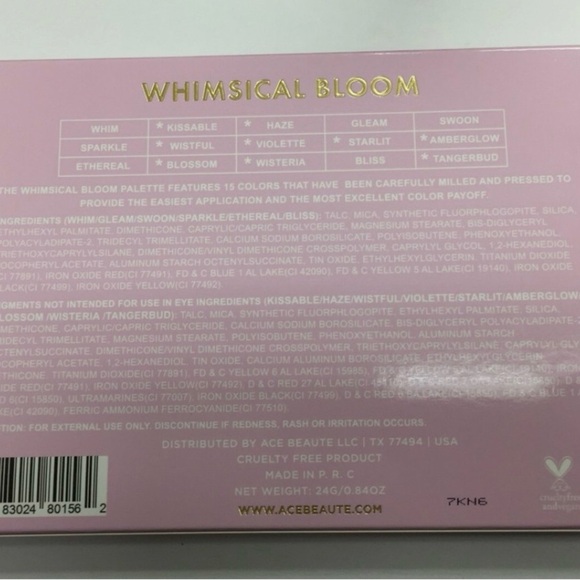 Ace Beauté Whimsical Bloom Eyeshadow Palette | Brand New - Picture 3 of 3